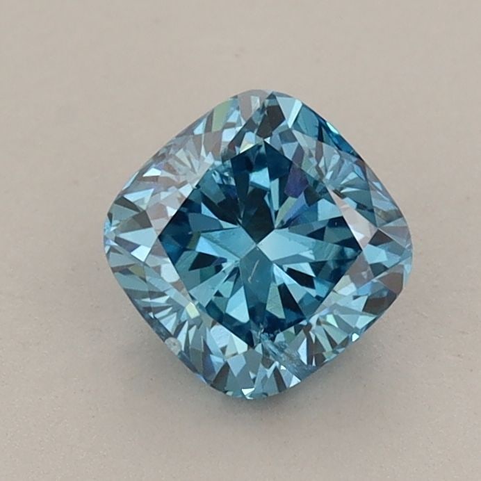 Loose Diamond - CUSHION MODIFIED 0.89ct Fancy Vivid Blue SI2: Loose Diamond - CUSHION MODIFIED 0.89ct Fancy Vivid Blue SI2 Source: This is a real non-mined Diamond that has been grown in a lab Shape: CUSHION MODIFIED Carats: 0.89 Color: Fancy Vivid Blue Certific