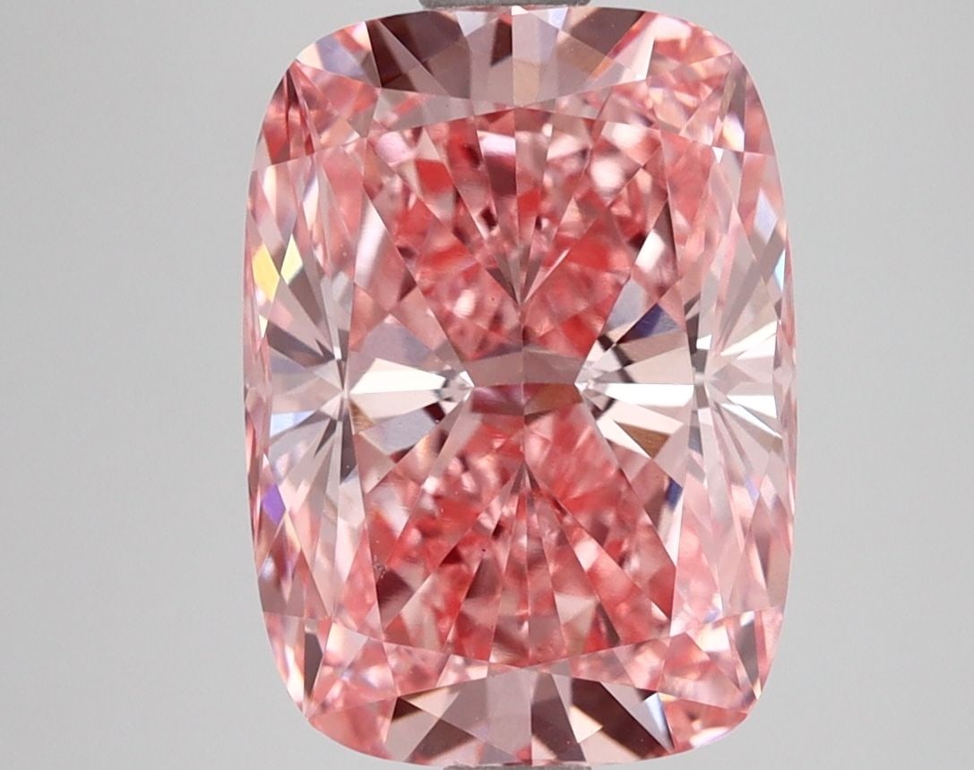 Loose Diamond - CUSHION BRILLIANT 3.54ct Fancy Vivid Pink VS1: Loose Diamond - CUSHION BRILLIANT 3.54ct Fancy Vivid Pink VS1 Source: This is a real non-mined Diamond that has been grown in a lab Shape: CUSHION BRILLIANT Carats: 3.54 Color: Fancy Vivid Pink Certif