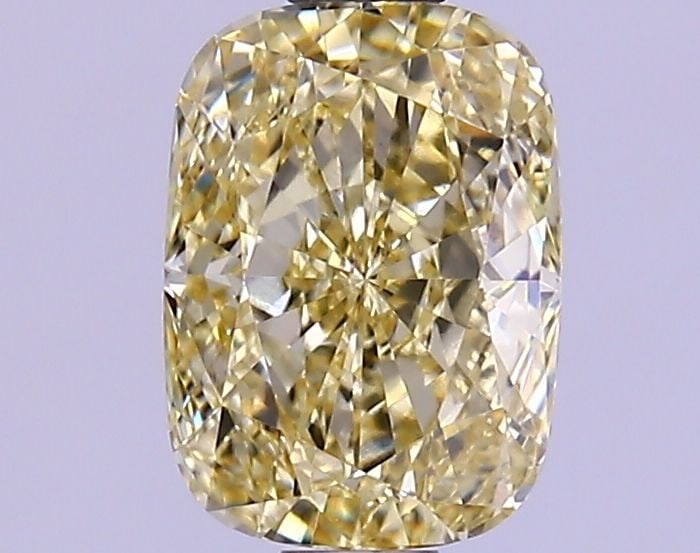 Loose Diamond - CUSHION BRILLIANT 1.04ct Fancy Yellow VVS2: Loose Diamond - CUSHION BRILLIANT 1.04ct Fancy Yellow VVS2 Source: This is a real non-mined Diamond that has been grown in a lab Shape: CUSHION BRILLIANT Carats: 1.04 Color: Fancy Yellow Certification