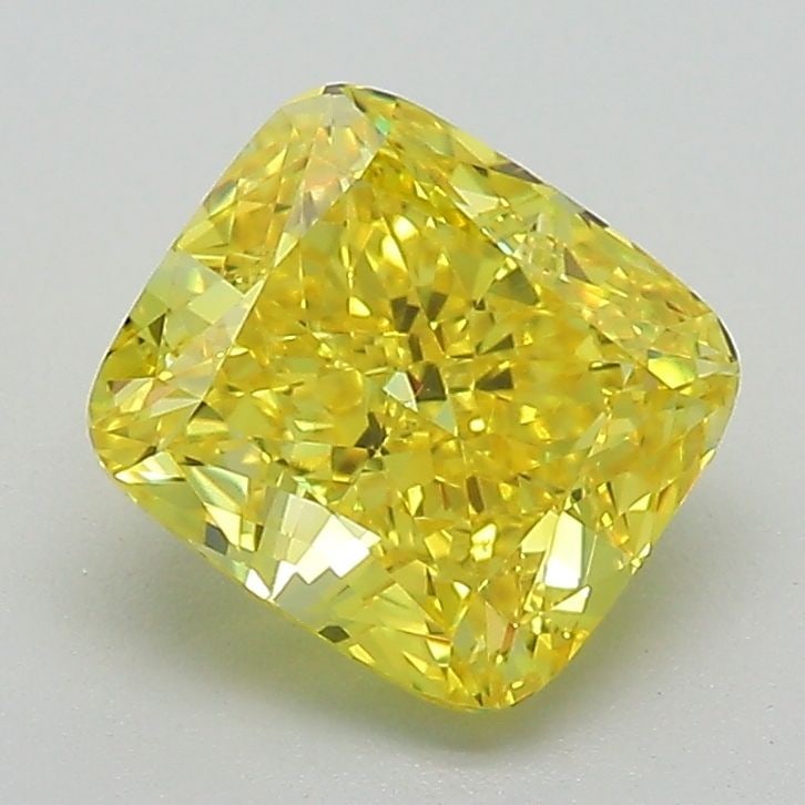 Loose Diamond - CUSHION MODIFIED 1.81ct Fancy Vivid Yellow VS1: Loose Diamond - CUSHION MODIFIED 1.81ct Fancy Vivid Yellow VS1 Source: This is a real non-mined Diamond that has been grown in a lab Shape: CUSHION MODIFIED Carats: 1.81 Color: Fancy Vivid Yellow Cert