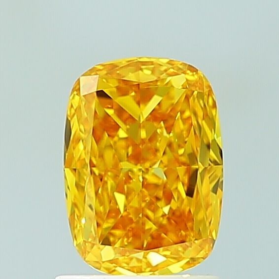 Loose Diamond - CUSHION BRILLIANT 1.5ct Fancy Vivid Yellow VS1: Loose Diamond - CUSHION BRILLIANT 1.5ct Fancy Vivid Yellow VS1 Source: This is a real non-mined Diamond that has been grown in a lab Shape: CUSHION BRILLIANT Carats: 1.5 Color: Fancy Vivid Yellow Cert