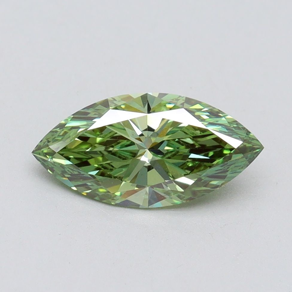 Loose Diamond - MARQUISE 1.0ct Fancy Vivid Green VS1: Loose Diamond - MARQUISE 1.0ct Fancy Vivid Green VS1 Source: This is a real non-mined Diamond that has been grown in a lab Shape: MARQUISE Carats: 1.0 Color: Fancy Vivid Green Certification: IGI Video