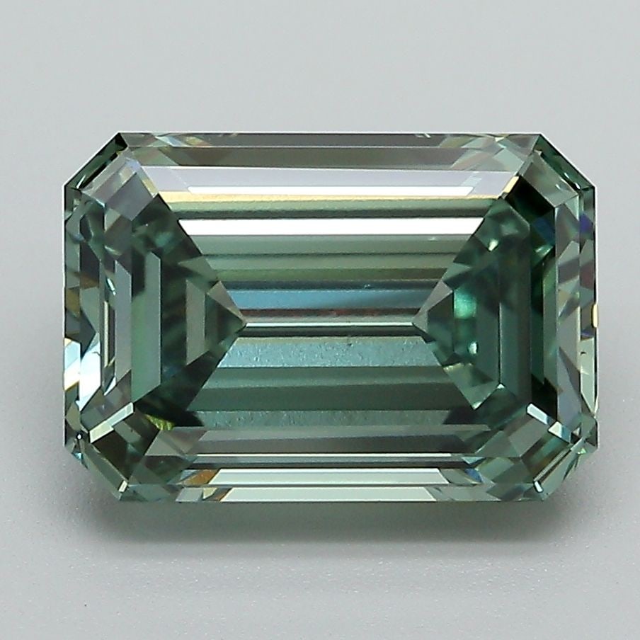 Loose Diamond - EMERALD 3.61ct Fancy Vivid Green VS1 (1 of 1)