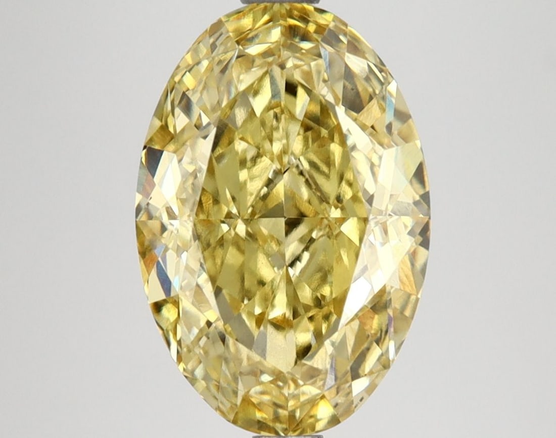 Loose Diamond - OVAL 4.04ct Fancy Vivid Yellow VS1: Loose Diamond - OVAL 4.04ct Fancy Vivid Yellow VS1 Source: This is a real non-mined Diamond that has been grown in a lab Shape: OVAL Carats: 4.04 Color: Fancy Vivid Yellow Certification: IGI Video: