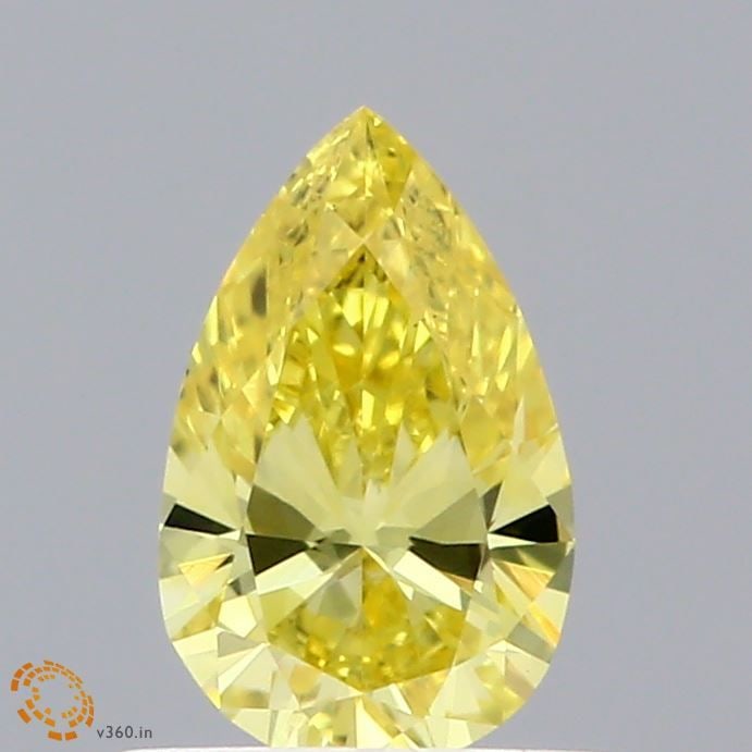 Loose Diamond - PEAR 0.54ct Fancy Vivid Yellow VS1: Loose Diamond - PEAR 0.54ct Fancy Vivid Yellow VS1 Source: This is a real non-mined Diamond that has been grown in a lab Shape: PEAR Carats: 0.54 Color: Fancy Vivid Yellow Certification: IGI Video: