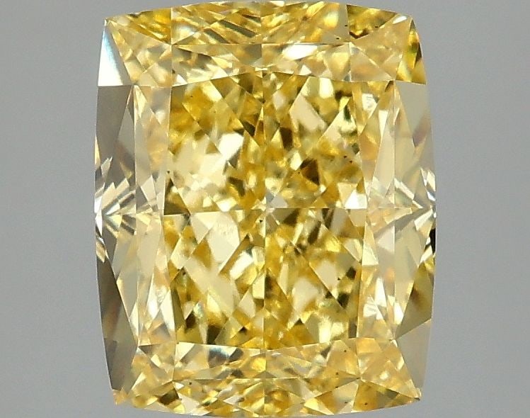 Loose Diamond - CUSHION MODIFIED 3.03ct Fancy Vivid Yellow VS2: Loose Diamond - CUSHION MODIFIED 3.03ct Fancy Vivid Yellow VS2 Source: This is a real non-mined Diamond that has been grown in a lab Shape: CUSHION MODIFIED Carats: 3.03 Color: Fancy Vivid Yellow Cert