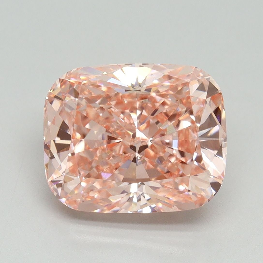 Loose Diamond - CUSHION MODIFIED 4.03ct Fancy Vivid Pink VS1: Loose Diamond - CUSHION MODIFIED 4.03ct Fancy Vivid Pink VS1 Source: This is a real non-mined Diamond that has been grown in a lab Shape: CUSHION MODIFIED Carats: 4.03 Color: Fancy Vivid Pink Certific