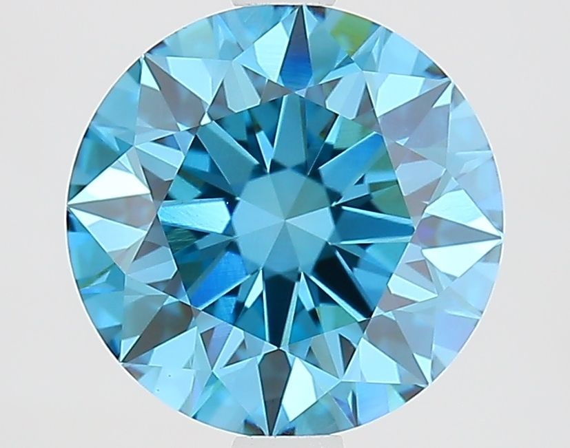 Ideal Loose Diamond - ROUND 2.63ct Fancy Vivid Blue VS1: Ideal Loose Diamond - ROUND 2.63ct Fancy Vivid Blue VS1 Source: This is a real non-mined Diamond that has been grown in a lab Shape: ROUND Carats: 2.63 Color: Fancy Vivid Blue Certification: IGI Video