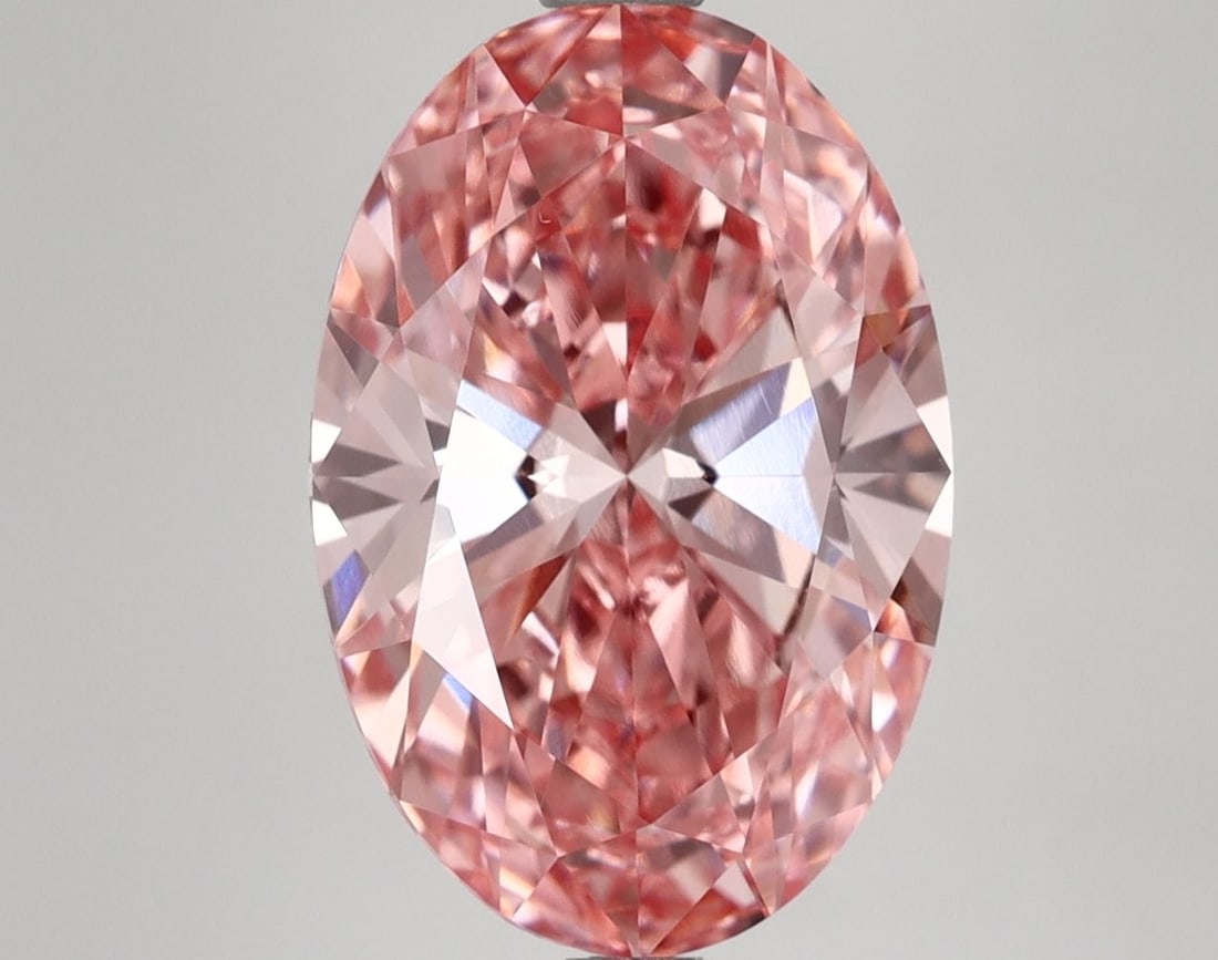 Loose Diamond - OVAL 4.51ct Fancy Vivid Pink VVS2: Loose Diamond - OVAL 4.51ct Fancy Vivid Pink VVS2 Source: This is a real non-mined Diamond that has been grown in a lab Shape: OVAL Carats: 4.51 Color: Fancy Vivid Pink Certification: IGI Video: