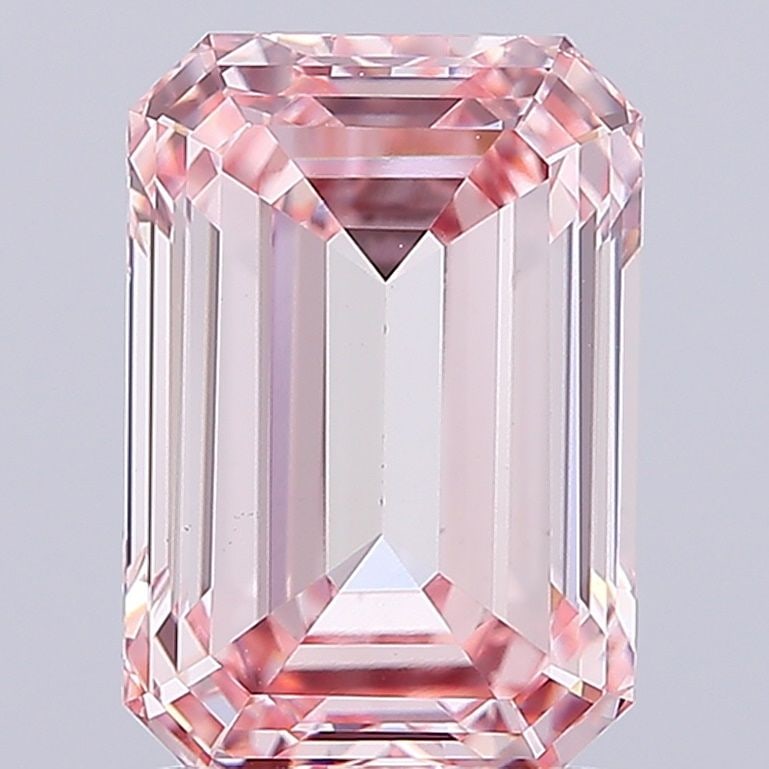 Loose Diamond - EMERALD 2.5ct Fancy Intense Pink VS1: Loose Diamond - EMERALD 2.5ct Fancy Intense Pink VS1 Source: This is a real non-mined Diamond that has been grown in a lab Shape: EMERALD Carats: 2.5 Color: Fancy Intense Pink Certification: IGI
