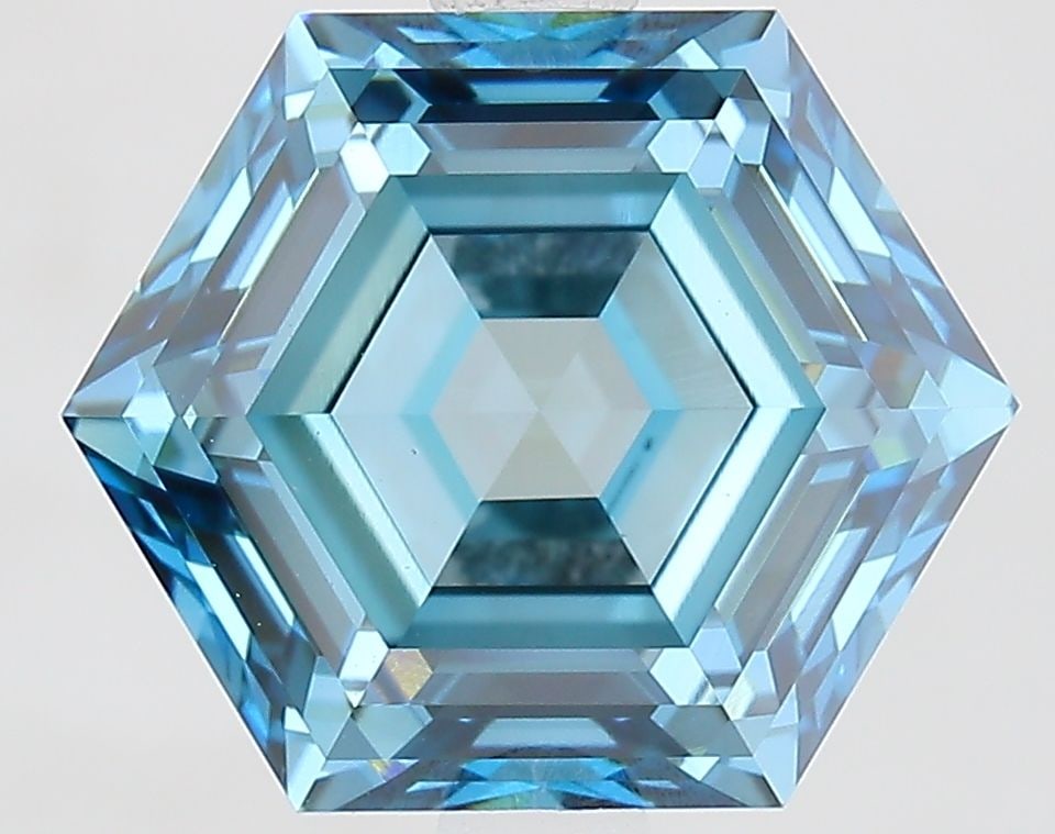 Loose Diamond - HEXAGONAL 3.01ct Fancy Vivid Blue VVS2 (1 of 1)