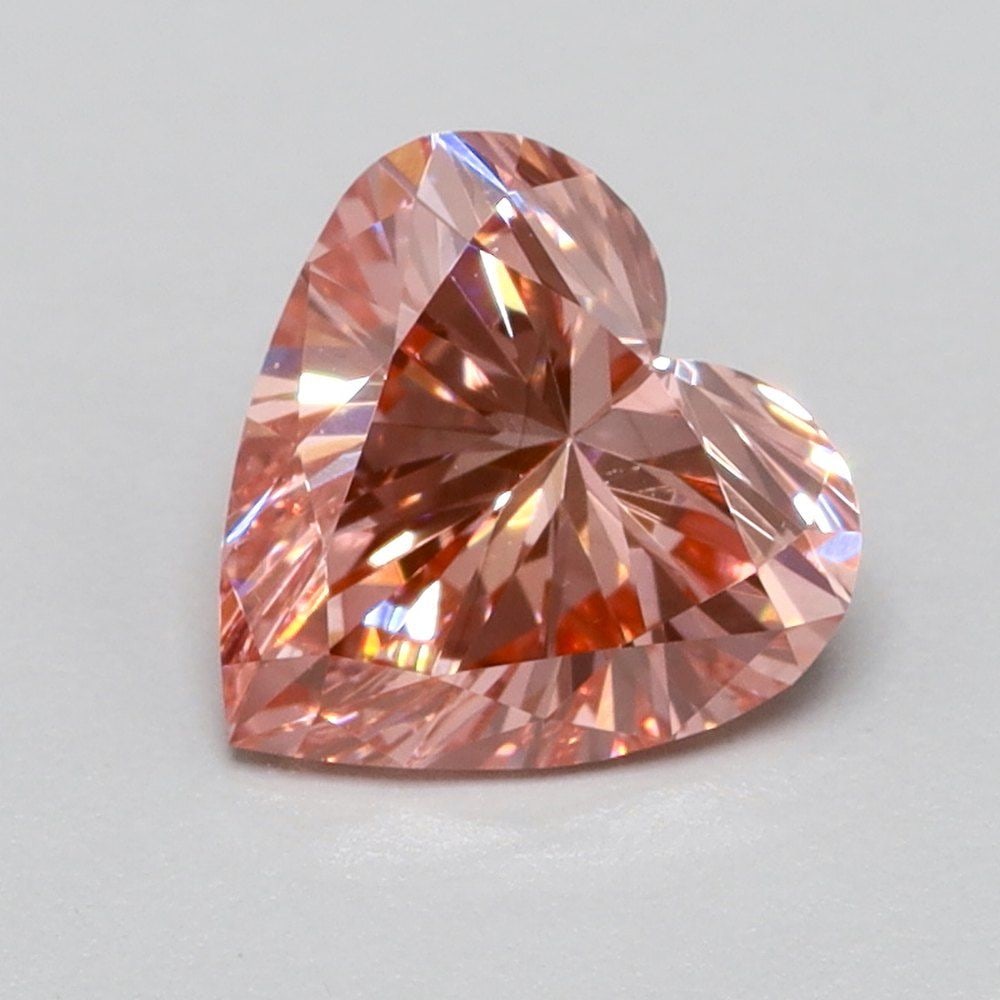 Loose Diamond - HEART 0.51ct Fancy Vivid Pink VS2: Loose Diamond - HEART 0.51ct Fancy Vivid Pink VS2 Source: This is a real non-mined Diamond that has been grown in a lab Shape: HEART Carats: 0.51 Color: Fancy Vivid Pink Certification: NONE Video: