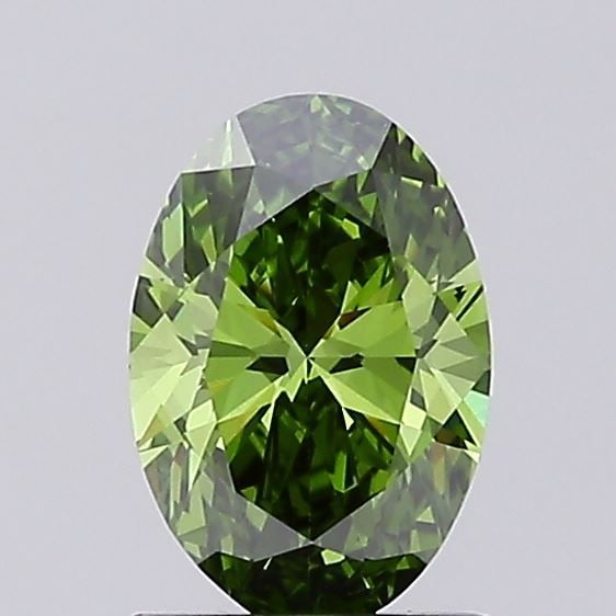 Loose Diamond - OVAL 1.05ct Fancy Vivid Green VVS2: Loose Diamond - OVAL 1.05ct Fancy Vivid Green VVS2 Source: This is a real non-mined Diamond that has been grown in a lab Shape: OVAL Carats: 1.05 Color: Fancy Vivid Green Certification: IGI Video: