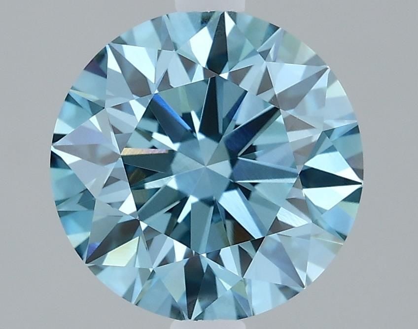 Loose Diamond - ROUND 2.15ct Fancy Vivid Blue VVS2: Loose Diamond - ROUND 2.15ct Fancy Vivid Blue VVS2 Source: This is a real non-mined Diamond that has been grown in a lab Shape: ROUND Carats: 2.15 Color: Fancy Vivid Blue Certification: IGI Video: