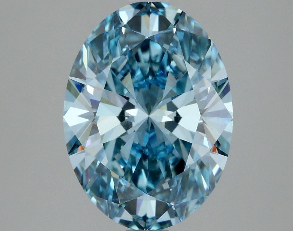 Loose Diamond - OVAL 3.05ct Fancy Vivid Blue VS1 (1 of 1)