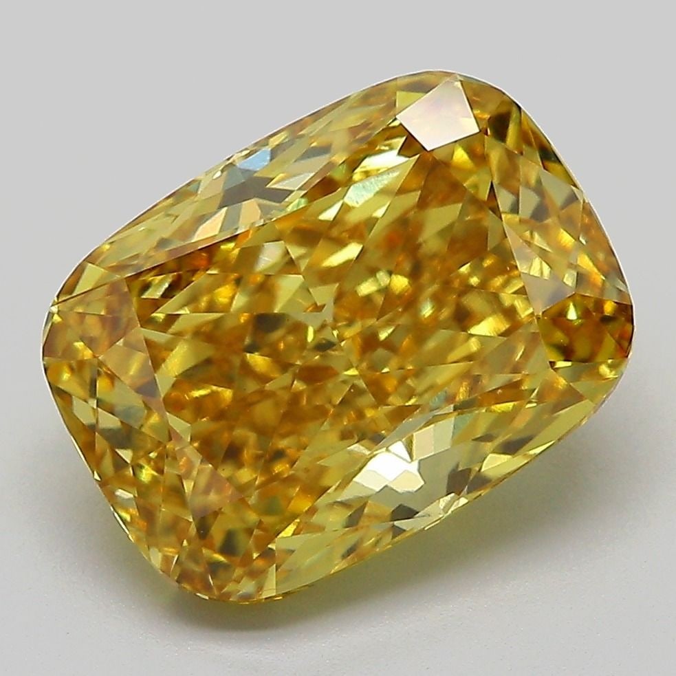 Loose Diamond - CUSHION MODIFIED 5.05ct Fancy Vivid Yellow VS1: Loose Diamond - CUSHION MODIFIED 5.05ct Fancy Vivid Yellow VS1 Source: This is a real non-mined Diamond that has been grown in a lab Shape: CUSHION MODIFIED Carats: 5.05 Color: Fancy Vivid Yellow Cert