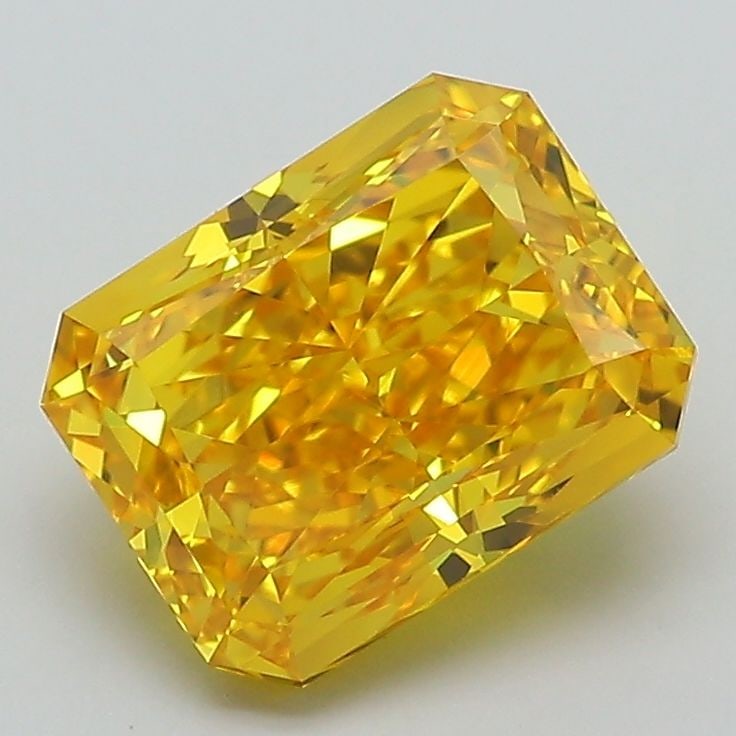 Loose Diamond - RADIANT 2.35ct Fancy Vivid Yellow VVS2: Loose Diamond - RADIANT 2.35ct Fancy Vivid Yellow VVS2 Source: This is a real non-mined Diamond that has been grown in a lab Shape: RADIANT Carats: 2.35 Color: Fancy Vivid Yellow Certification: IGI Vi
