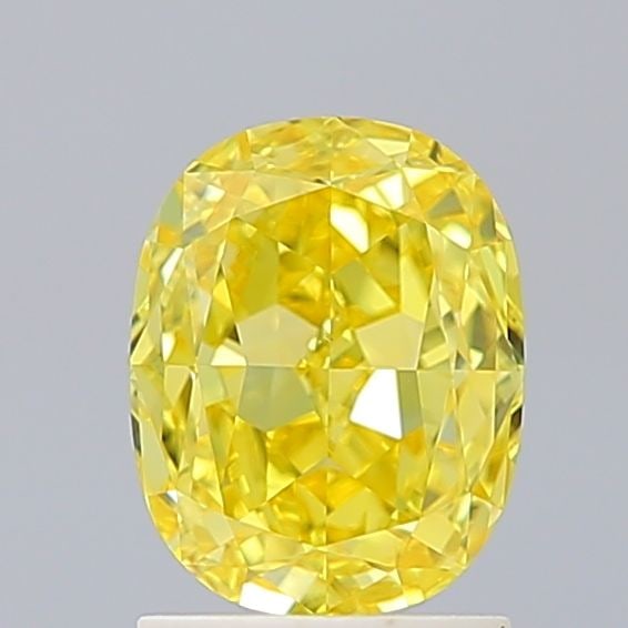 Loose Diamond - CUSHION BRILLIANT 2.0ct Fancy Vivid Yellow VS1: Loose Diamond - CUSHION BRILLIANT 2.0ct Fancy Vivid Yellow VS1 Source: This is a real non-mined Diamond that has been grown in a lab Shape: CUSHION BRILLIANT Carats: 2.0 Color: Fancy Vivid Yellow Cert