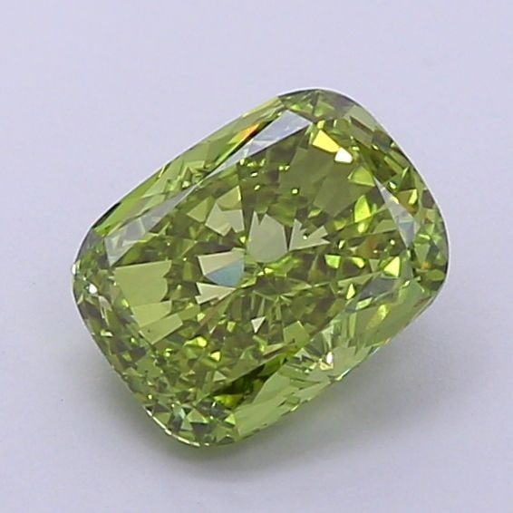 Loose Diamond - CUSHION BRILLIANT 1.56ct Fancy Vivid Green VS1 (1 of 1)