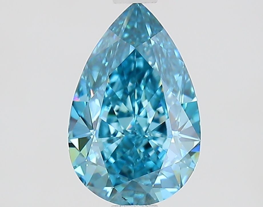 Loose Diamond - PEAR 1.51ct Fancy Vivid Blue VS1: Loose Diamond - PEAR 1.51ct Fancy Vivid Blue VS1 Source: This is a real non-mined Diamond that has been grown in a lab Shape: PEAR Carats: 1.51 Color: Fancy Vivid Blue Certification: IGI Video: