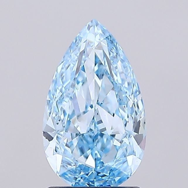 Loose Diamond - PEAR 1.73ct Fancy Vivid Blue VS1: Loose Diamond - PEAR 1.73ct Fancy Vivid Blue VS1 Source: This is a real non-mined Diamond that has been grown in a lab Shape: PEAR Carats: 1.73 Color: Fancy Vivid Blue Certification: IGI Video: