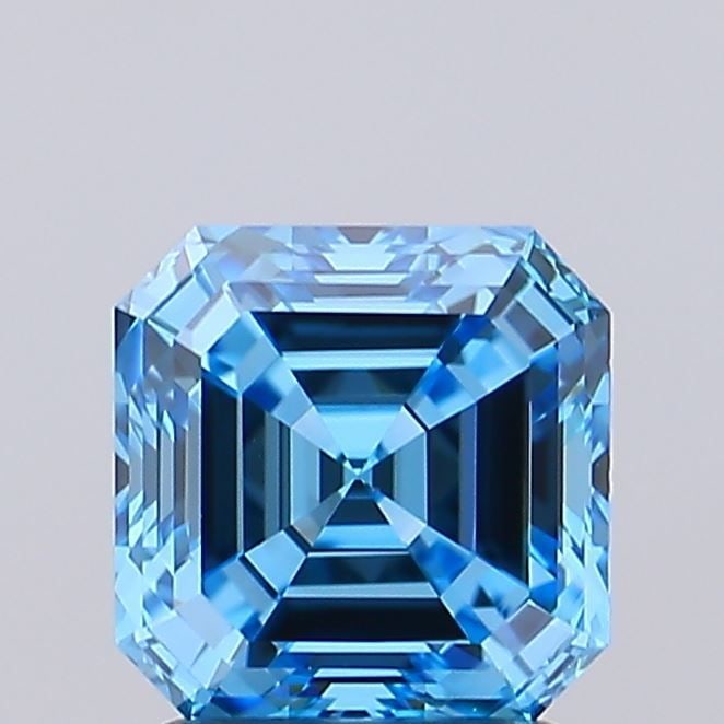 Loose Diamond - ASSCHER 2.01ct Fancy Vivid Blue VS1: Loose Diamond - ASSCHER 2.01ct Fancy Vivid Blue VS1 Source: This is a real non-mined Diamond that has been grown in a lab Shape: ASSCHER Carats: 2.01 Color: Fancy Vivid Blue Certification: IGI Video:
