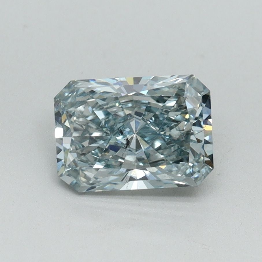 Loose Diamond - RADIANT 1.22ct Fancy Intense Greenish Blue SI1: Loose Diamond - RADIANT 1.22ct Fancy Intense Greenish Blue SI1 Source: This is a real non-mined Diamond that has been grown in a lab Shape: RADIANT Carats: 1.22 Color: Fancy Intense Greenish Blue Cert