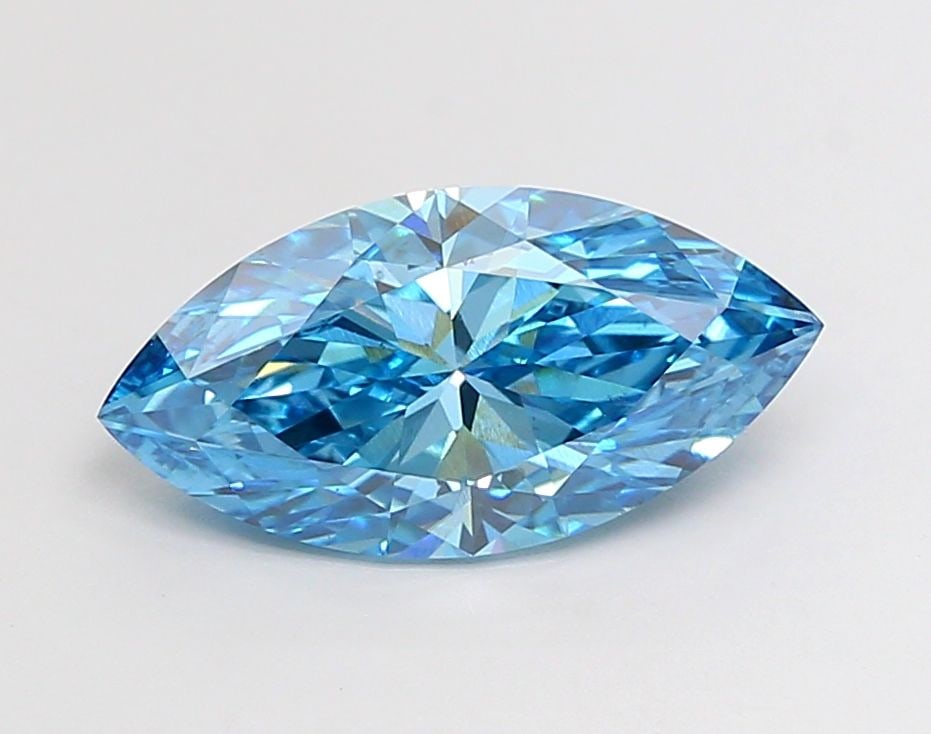 Loose Diamond - MARQUISE 3.52ct Fancy Vivid Blue VS2: Loose Diamond - MARQUISE 3.52ct Fancy Vivid Blue VS2 Source: This is a real non-mined Diamond that has been grown in a lab Shape: MARQUISE Carats: 3.52 Color: Fancy Vivid Blue Certification: IGI Video