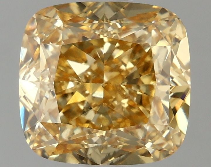 Loose Diamond - CUSHION MODIFIED 1.98ct Fancy Intense Yellow VS1: Loose Diamond - CUSHION MODIFIED 1.98ct Fancy Intense Yellow VS1 Source: This is a real non-mined Diamond that has been grown in a lab Shape: CUSHION MODIFIED Carats: 1.98 Color: Fancy Intense Yellow