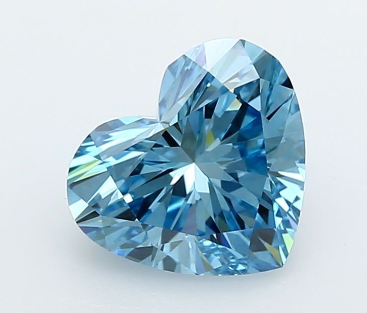 Loose Diamond - HEART 2.05ct Fancy Vivid Blue VVS2: Loose Diamond - HEART 2.05ct Fancy Vivid Blue VVS2 Source: This is a real non-mined Diamond that has been grown in a lab Shape: HEART Carats: 2.05 Color: Fancy Vivid Blue Certification: IGI Video:
