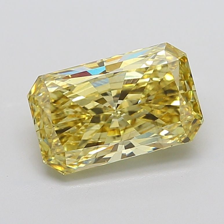 Loose Diamond - RADIANT 5.03ct Fancy Intense Yellow VS2: Loose Diamond - RADIANT 5.03ct Fancy Intense Yellow VS2 Source: This is a real non-mined Diamond that has been grown in a lab Shape: RADIANT Carats: 5.03 Color: Fancy Intense Yellow Certification: IGI