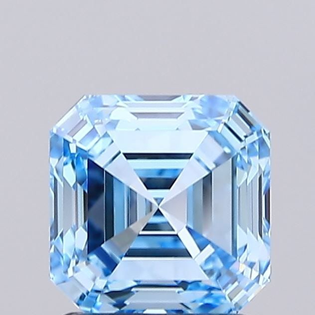 Loose Diamond - ASSCHER 1.52ct Fancy Vivid Blue VVS1: Loose Diamond - ASSCHER 1.52ct Fancy Vivid Blue VVS1 Source: This is a real non-mined Diamond that has been grown in a lab Shape: ASSCHER Carats: 1.52 Color: Fancy Vivid Blue Certification: IGI Video: