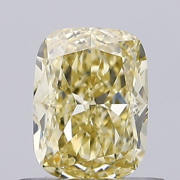 Loose Diamond - CUSHION MODIFIED 0.62ct Fancy Intense Yellow VVS2: Loose Diamond - CUSHION MODIFIED 0.62ct Fancy Intense Yellow VVS2 Source: This is a real non-mined Diamond that has been grown in a lab Shape: CUSHION MODIFIED Carats: 0.62 Color: Fancy Intense Yellow