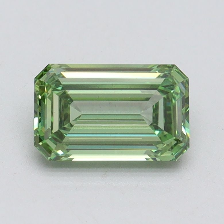 Loose Diamond - EMERALD 1.01ct Fancy Vivid Green VS1: Loose Diamond - EMERALD 1.01ct Fancy Vivid Green VS1 Source: This is a real non-mined Diamond that has been grown in a lab Shape: EMERALD Carats: 1.01 Color: Fancy Vivid Green Certification: IGI Video