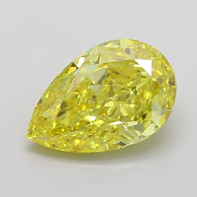 Loose Diamond - PEAR 5.56ct Fancy Vivid Yellow VS2: Loose Diamond - PEAR 5.56ct Fancy Vivid Yellow VS2 Source: This is a real non-mined Diamond that has been grown in a lab Shape: PEAR Carats: 5.56 Color: Fancy Vivid Yellow Certification: IGI The Diamo