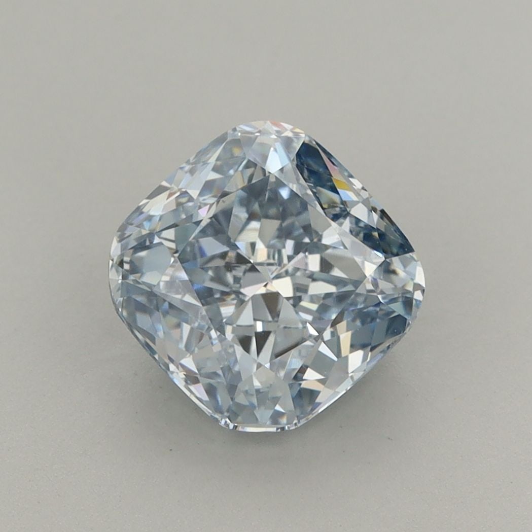 Loose Diamond - CUSHION MODIFIED 2.18ct Fancy Intense Blue VS1: Loose Diamond - CUSHION MODIFIED 2.18ct Fancy Intense Blue VS1 Source: This is a real non-mined Diamond that has been grown in a lab Shape: CUSHION MODIFIED Carats: 2.18 Color: Fancy Intense Blue Cert