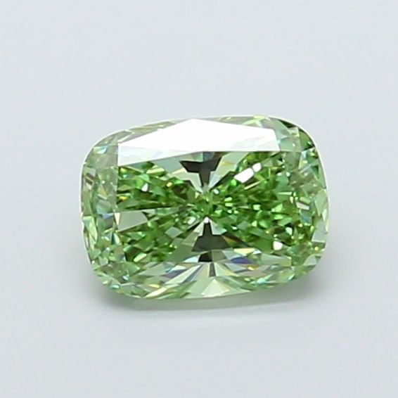 Loose Diamond - CUSHION MODIFIED 1.42ct Fancy Vivid Green VS1: Loose Diamond - CUSHION MODIFIED 1.42ct Fancy Vivid Green VS1 Source: This is a real non-mined Diamond that has been grown in a lab Shape: CUSHION MODIFIED Carats: 1.42 Color: Fancy Vivid Green Certif