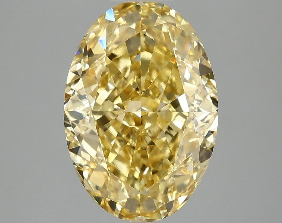Loose Diamond - OVAL 3.1ct Fancy Vivid Yellow VS1: Loose Diamond - OVAL 3.1ct Fancy Vivid Yellow VS1 Source: This is a real non-mined Diamond that has been grown in a lab Shape: OVAL Carats: 3.1 Color: Fancy Vivid Yellow Certification: IGI Video: