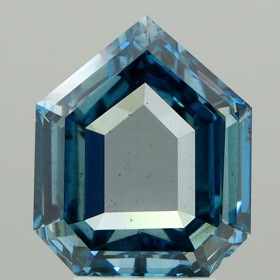 Loose Diamond - HEPTAGONAL 3.34ct Fancy Green Blue SI1 (1 of 1)