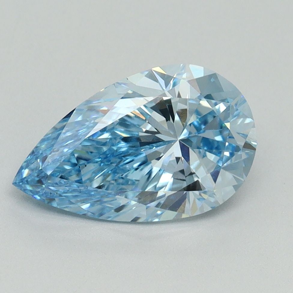 Loose Diamond - PEAR 2.0ct Fancy Vivid Blue VS1: Loose Diamond - PEAR 2.0ct Fancy Vivid Blue VS1 Source: This is a real non-mined Diamond that has been grown in a lab Shape: PEAR Carats: 2.0 Color: Fancy Vivid Blue Certification: IGI Video: