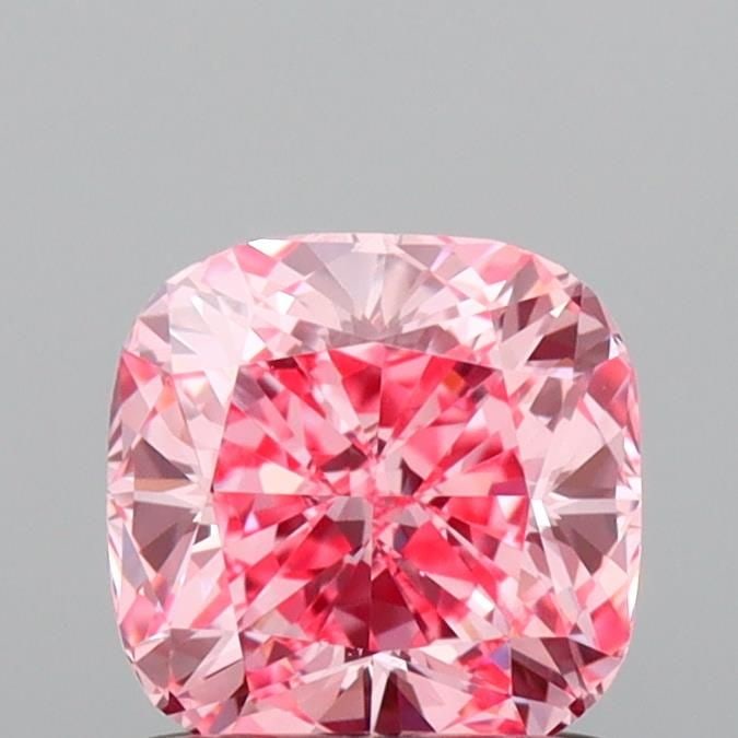 Loose Diamond - CUSHION MODIFIED 1.01ct Fancy Vivid Pink VS1: Loose Diamond - CUSHION MODIFIED 1.01ct Fancy Vivid Pink VS1 Source: This is a real non-mined Diamond that has been grown in a lab Shape: CUSHION MODIFIED Carats: 1.01 Color: Fancy Vivid Pink Certific