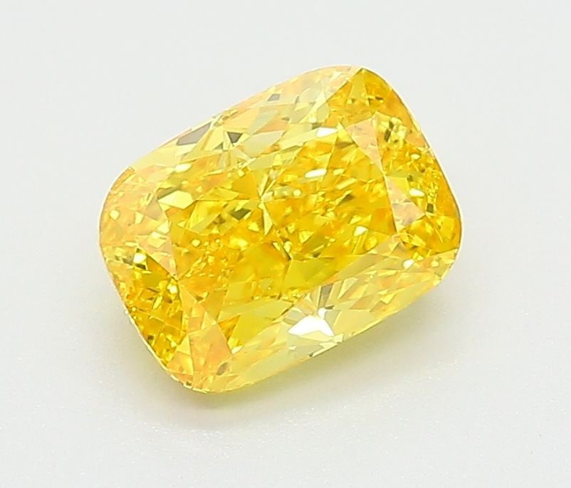 Loose Diamond - CUSHION MODIFIED 1.25ct Fancy Vivid Yellow VS2: Loose Diamond - CUSHION MODIFIED 1.25ct Fancy Vivid Yellow VS2 Source: This is a real non-mined Diamond that has been grown in a lab Shape: CUSHION MODIFIED Carats: 1.25 Color: Fancy Vivid Yellow Cert