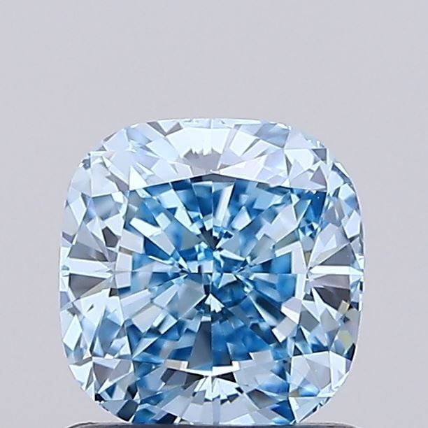 Loose Diamond - CUSHION MODIFIED 0.9ct Fancy Vivid Blue VVS1: Loose Diamond - CUSHION MODIFIED 0.9ct Fancy Vivid Blue VVS1 Source: This is a real non-mined Diamond that has been grown in a lab Shape: CUSHION MODIFIED Carats: 0.9 Color: Fancy Vivid Blue Certifica