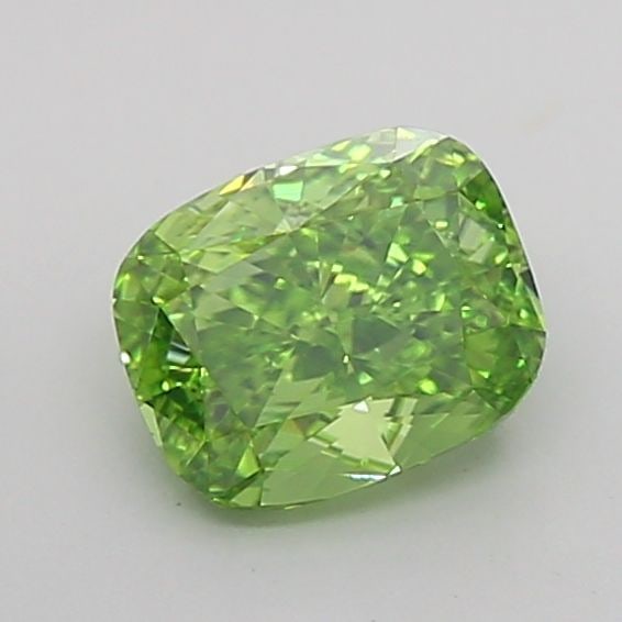 Loose Diamond - CUSHION BRILLIANT 0.92ct Fancy Vivid Green VS1 (1 of 1)
