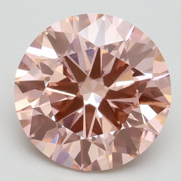 Loose Diamond - ROUND 2.11ct Fancy Intense Pink VS2: Loose Diamond - ROUND 2.11ct Fancy Intense Pink VS2 Source: This is a real non-mined Diamond that has been grown in a lab Shape: ROUND Carats: 2.11 Color: Fancy Intense Pink Certification: IGI Video: