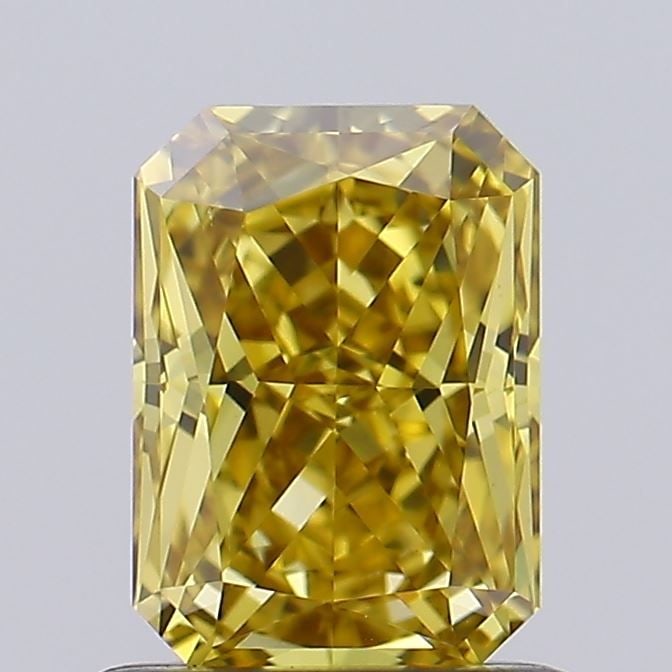 Loose Diamond - RADIANT 1.0ct Fancy Intense Yellow VS1: Loose Diamond - RADIANT 1.0ct Fancy Intense Yellow VS1 Source: This is a real non-mined Diamond that has been grown in a lab Shape: RADIANT Carats: 1.0 Color: Fancy Intense Yellow Certification: IGI V