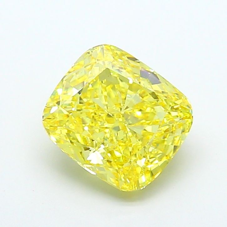 Loose Diamond - CUSHION MODIFIED 5.02ct Fancy Vivid Yellow VS2: Loose Diamond - CUSHION MODIFIED 5.02ct Fancy Vivid Yellow VS2 Source: This is a real non-mined Diamond that has been grown in a lab Shape: CUSHION MODIFIED Carats: 5.02 Color: Fancy Vivid Yellow Cert