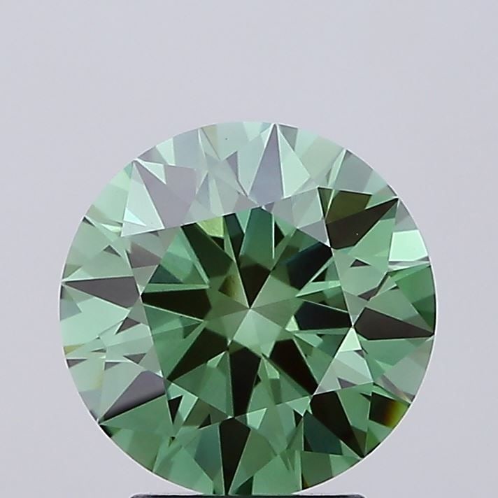 Loose Diamond - ROUND 3.07ct Fancy Vivid Green VVS2: Loose Diamond - ROUND 3.07ct Fancy Vivid Green VVS2 Source: This is a real non-mined Diamond that has been grown in a lab Shape: ROUND Carats: 3.07 Color: Fancy Vivid Green Certification: IGI Video: