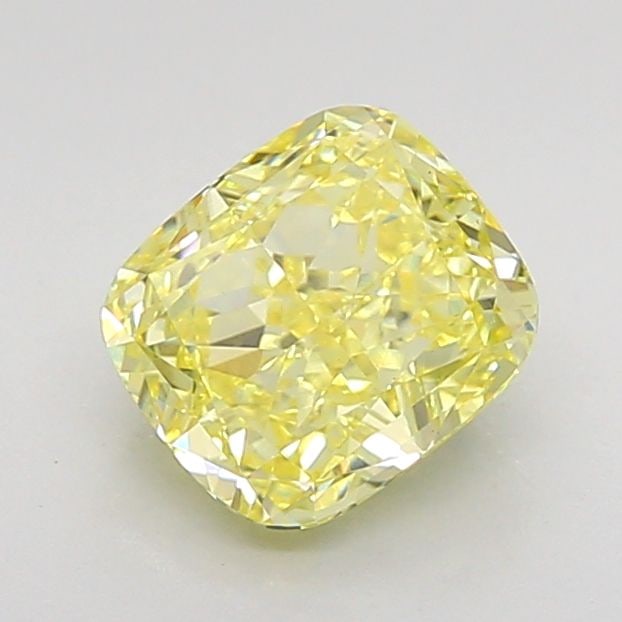 Loose Diamond - CUSHION MODIFIED 1.53ct Fancy Intense Yellow VVS2: Loose Diamond - CUSHION MODIFIED 1.53ct Fancy Intense Yellow VVS2 Source: This is a real non-mined Diamond that has been grown in a lab Shape: CUSHION MODIFIED Carats: 1.53 Color: Fancy Intense Yellow