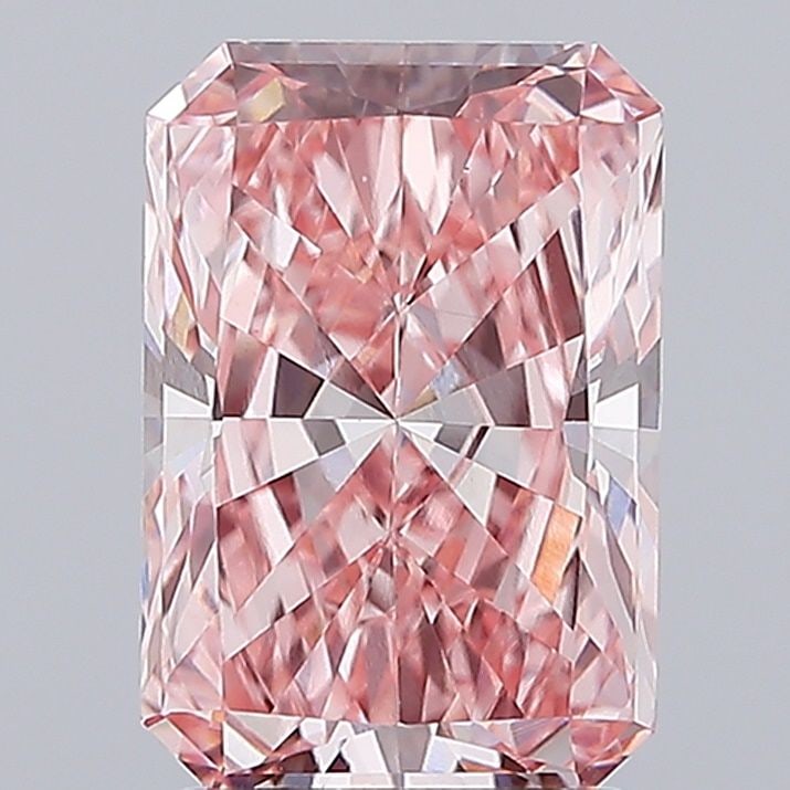 Loose Diamond - RADIANT 2.92ct Fancy Vivid Pink VS1: Loose Diamond - RADIANT 2.92ct Fancy Vivid Pink VS1 Source: This is a real non-mined Diamond that has been grown in a lab Shape: RADIANT Carats: 2.92 Color: Fancy Vivid Pink Certification: IGI Video:
